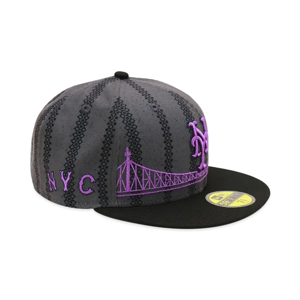 NEW ERA x THE CAP 59Fifty The Cap City Connect New York Mets "Charcoal/Stripe"