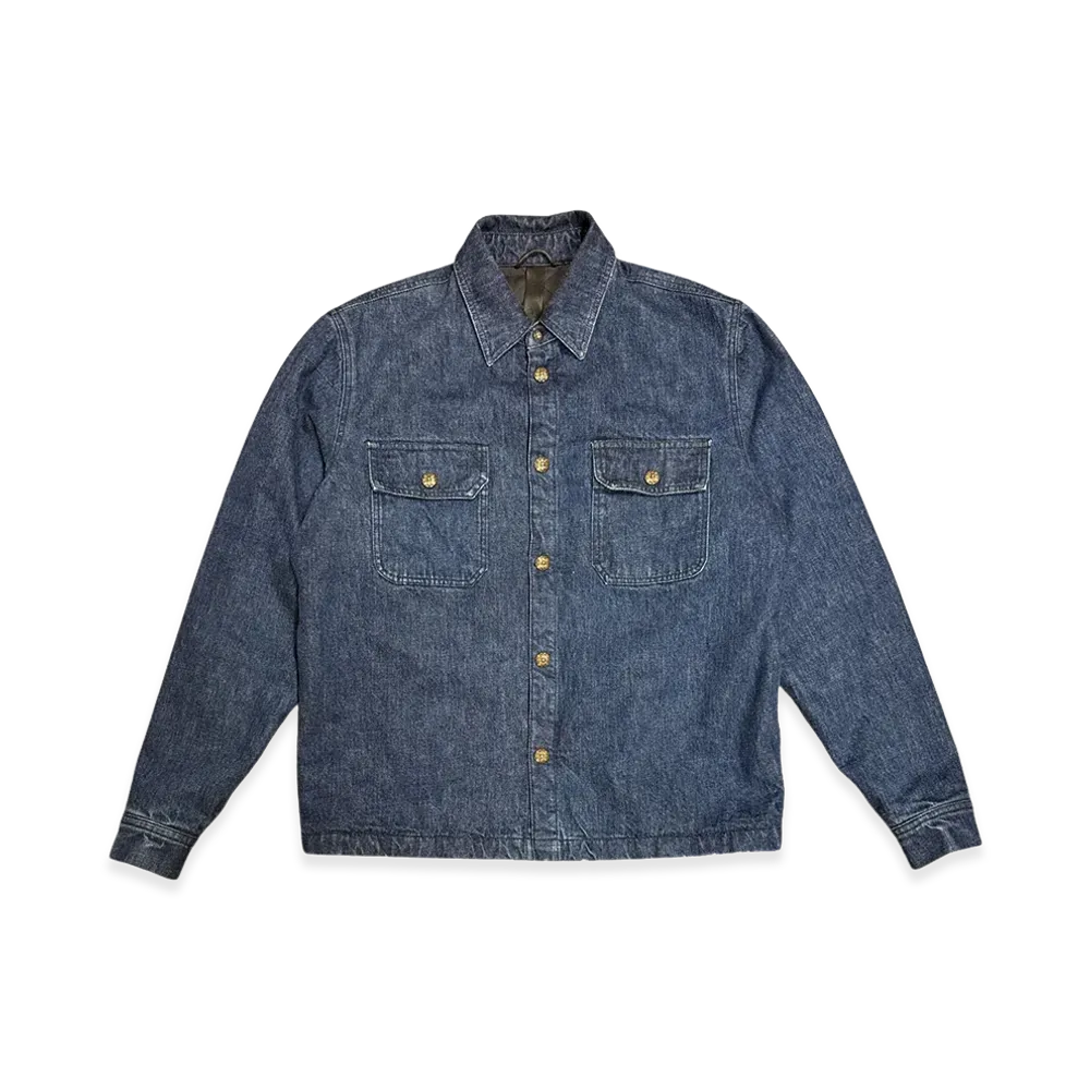 Chrome Hearts Work Dog Crossball Button Padded Denim Jacket "Indigo"