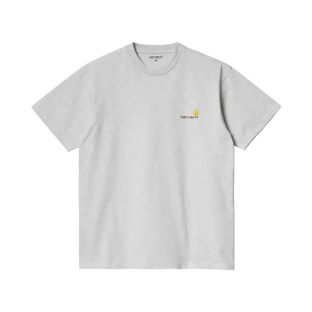 カーハートWIP S/S アメリカン スクリプト T シャツ "アッシュヘザー"