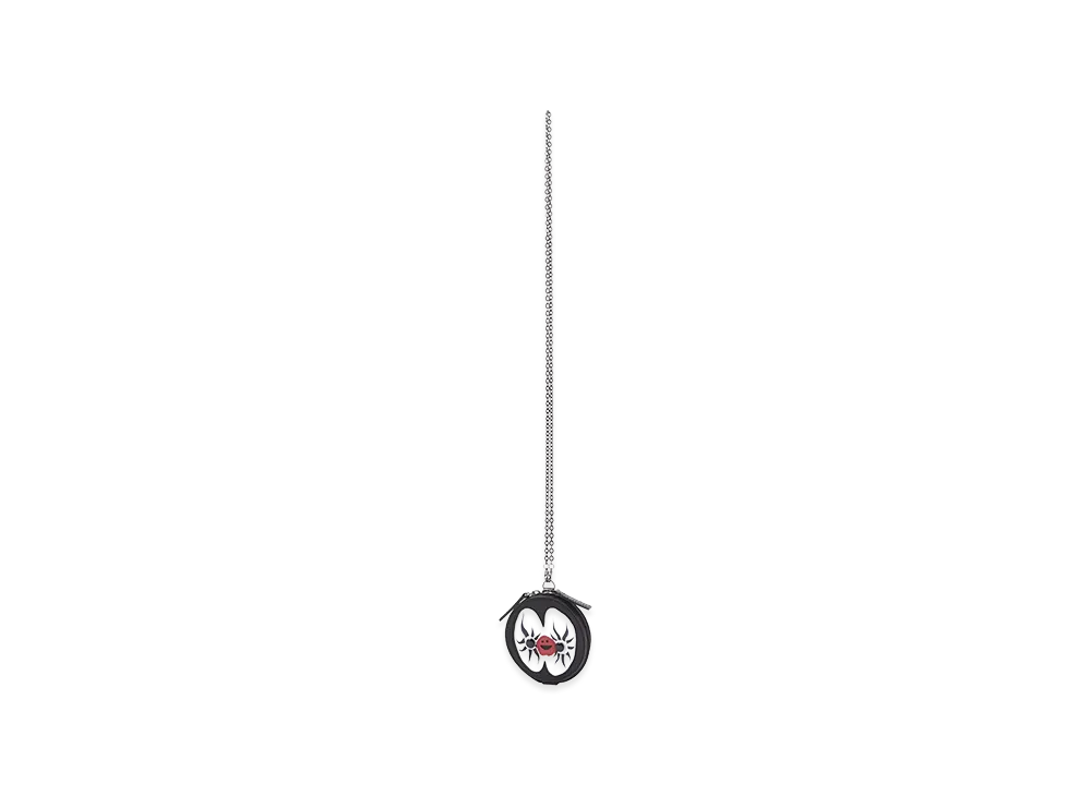 Ground Y x Taro Okamoto Leather Coin Purse Necklace "Mask” "Black"