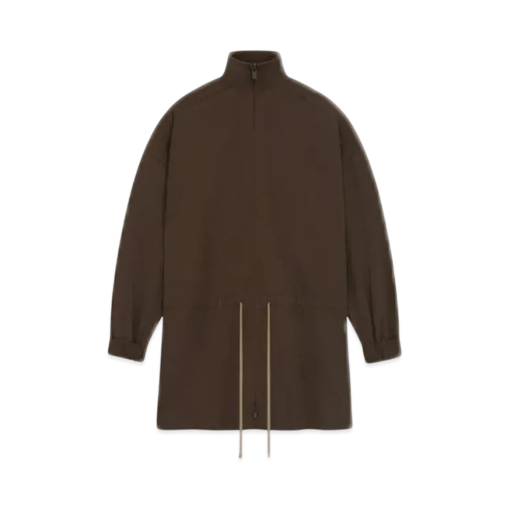 FEAR OF GOD Essentials Military Nylon Mockneck Anorak "Brown"