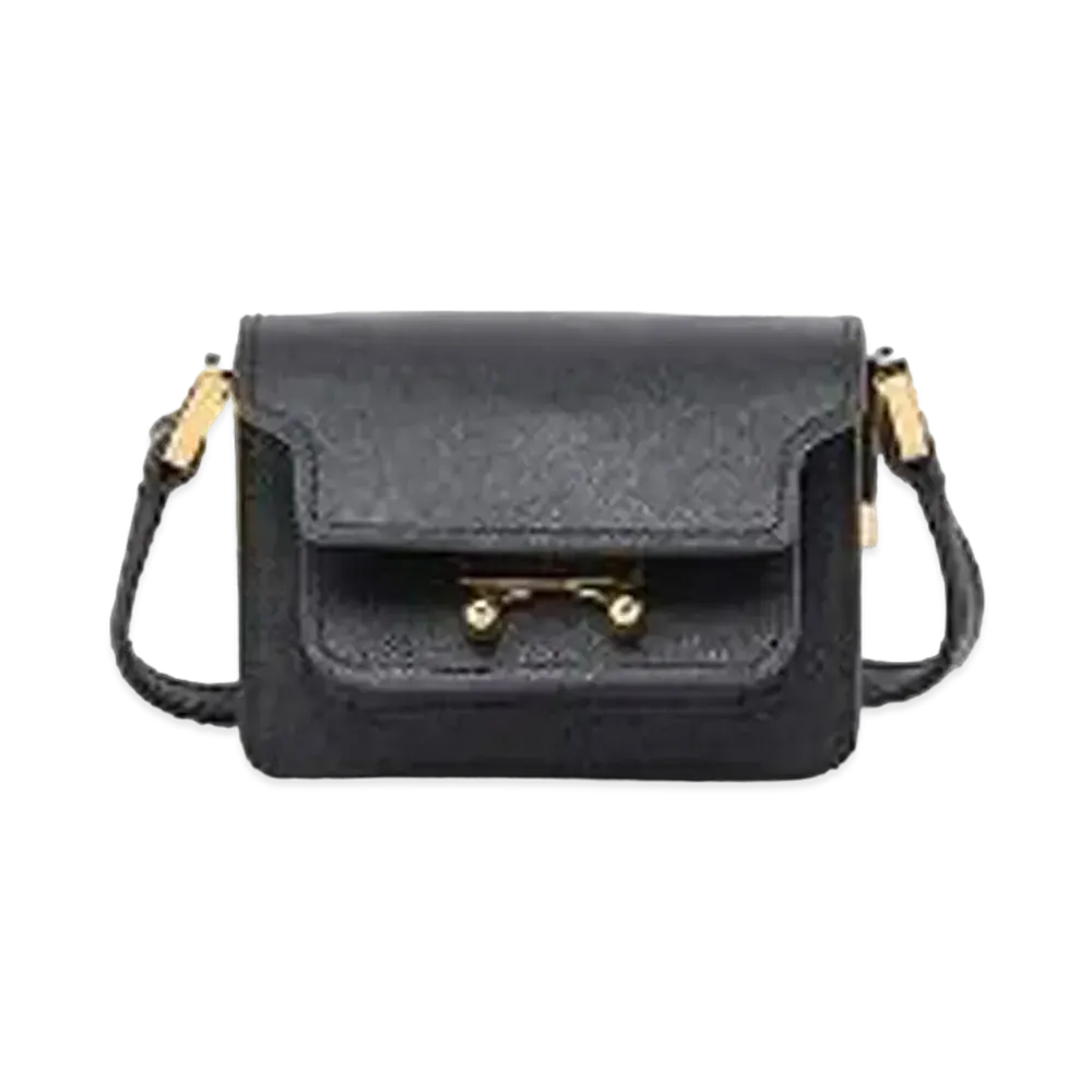 Marni TRUNK Bag in Saffiano Calfskin "Black"