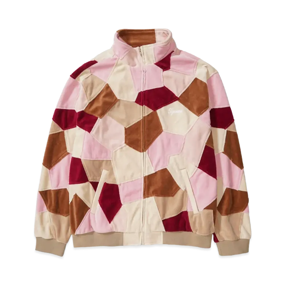 Supreme Patchwork Velour Track Jacket "Tan"