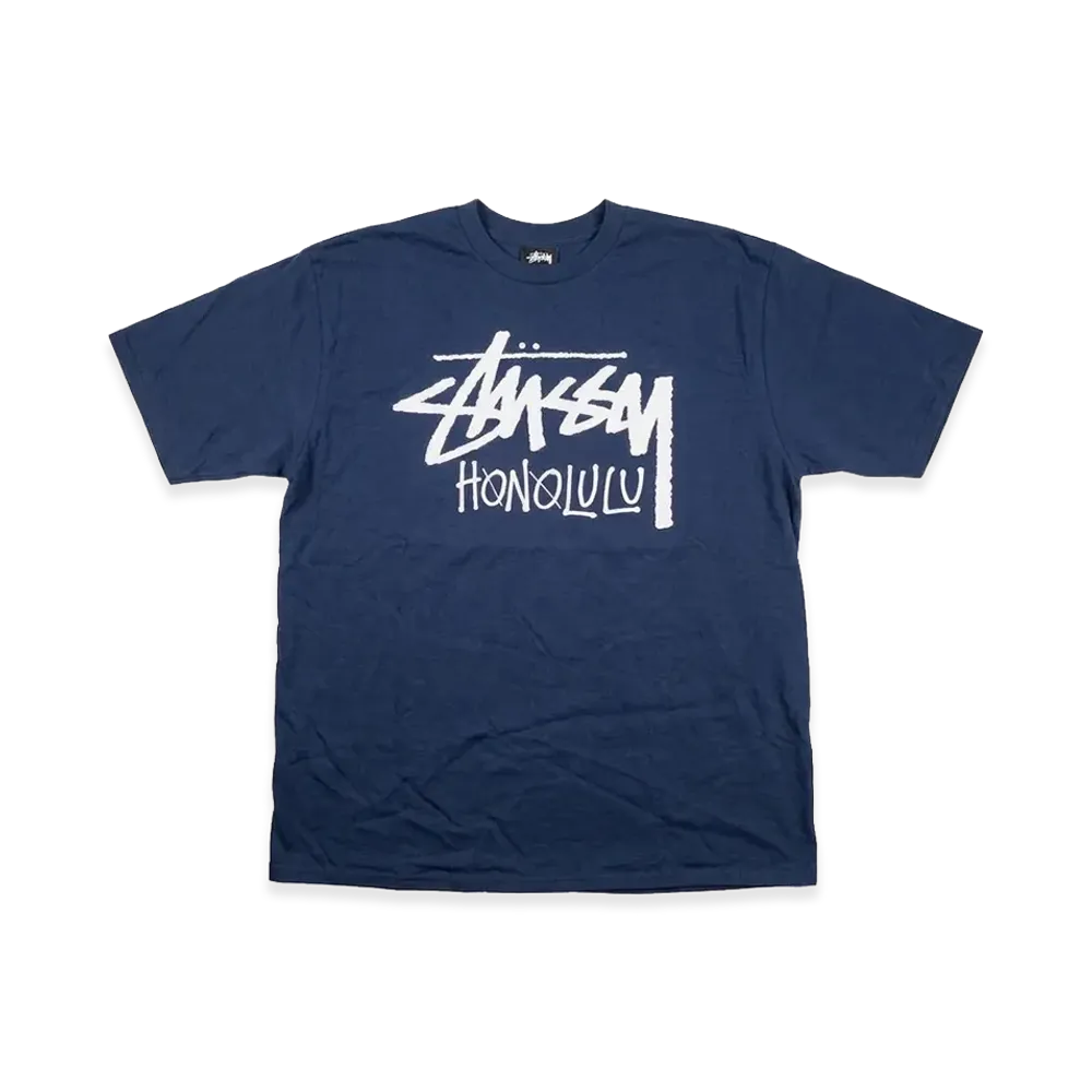 Stussy Stock Honolulu Tee "Navy"
