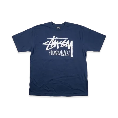 Stussy Stock Honolulu Tee "Navy"