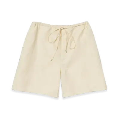AURALEE High Density Finx Linen Weather Easy Shorts "Ecru"