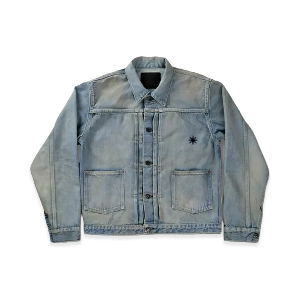 GDC x FULLCOUNT Classic Pleated Denim Jacket (Hand Wash) "Indigo Blue"