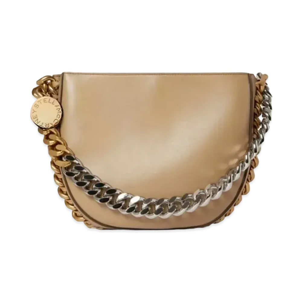 Stella McCartney Frayme Medium Shoulder Bag "Sand"