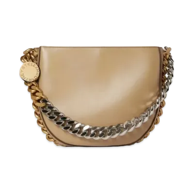 Stella McCartney Frayme Medium Shoulder Bag "Sand"