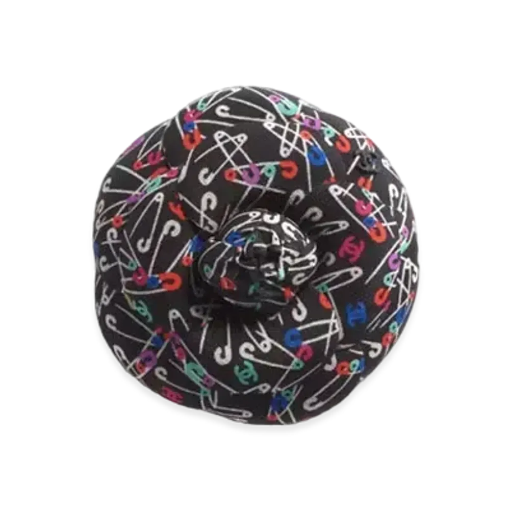 CHANEL Camellia Silk Twill "Black/Multicolor"