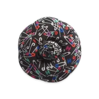 CHANEL Camellia Silk Twill "Black/Multicolor"