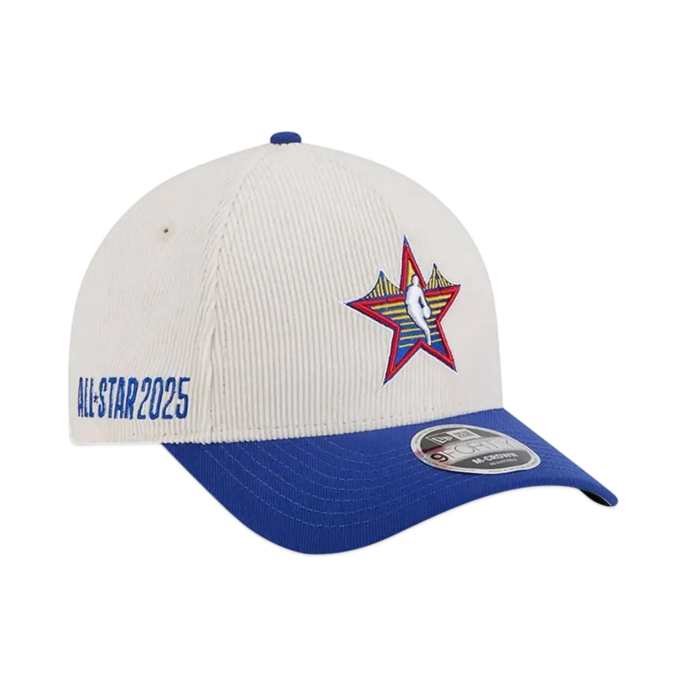 NEW ERA 9Forty M-Crown A-Frame 2025 NBA ALL STAR GAME Corduroy "Chrome White/Blue"