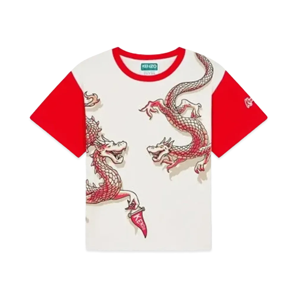 KENZO 'YEAR OF THE DRAGON' Print T-shirt "Cream"