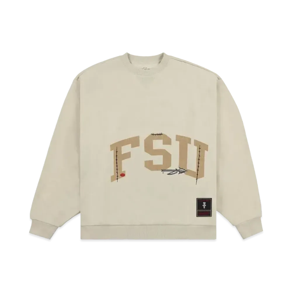 Travis Scott x M&N x Florida State University Crewneck "Ivory"