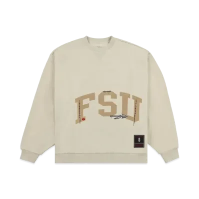 Travis Scott x M&N x Florida State University Crewneck "Ivory"