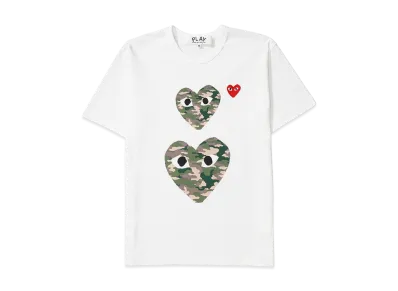 PLAY COMME des GARCONS Cotton Jersey Print "White/Camoufla"
