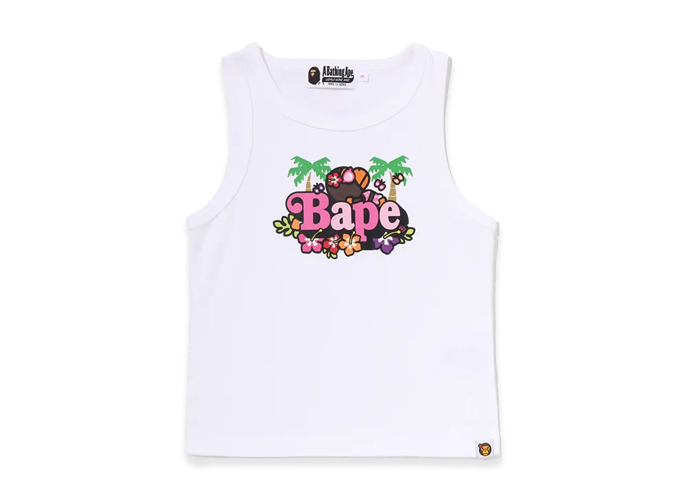 A BATHING APE Women's Baby Lisa On Bape Summer Tank Top "White"