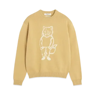 Maison Kitsune Dressed Fox Intarsia Jumper "Cork"