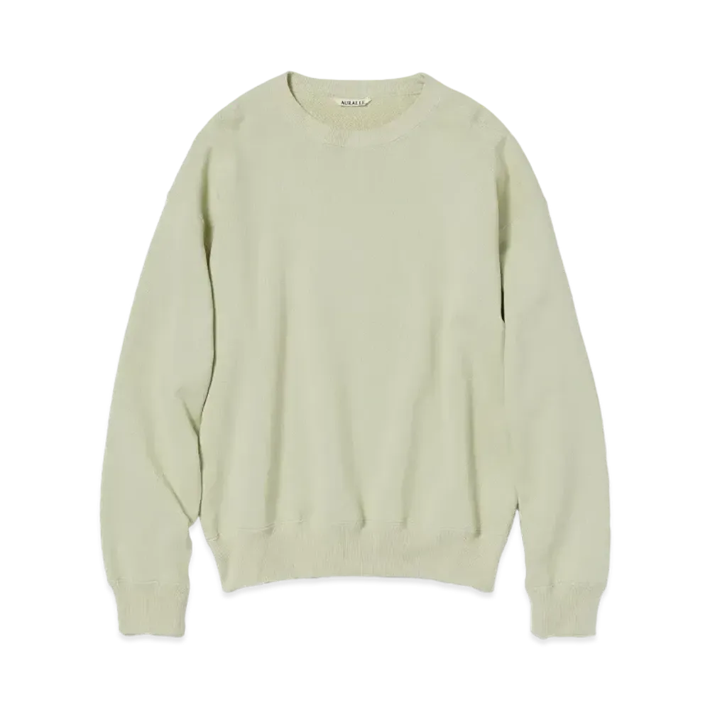 AURALEE Heavy Bd Sweat P/O "Light Green"