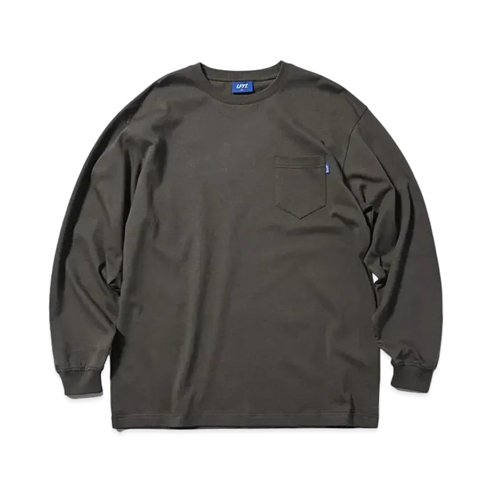 Lafayette SOLID POCKET L/S TEE "BLACK"