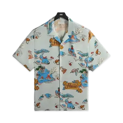 Kith Hawaii Thompson Camp Collar Shirt "Oyster"