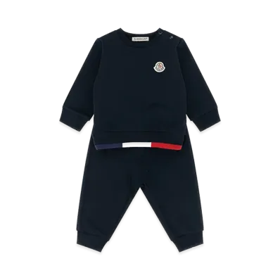 MONCLER Kids Sweatshirt And Pant Set "Navy Blue"