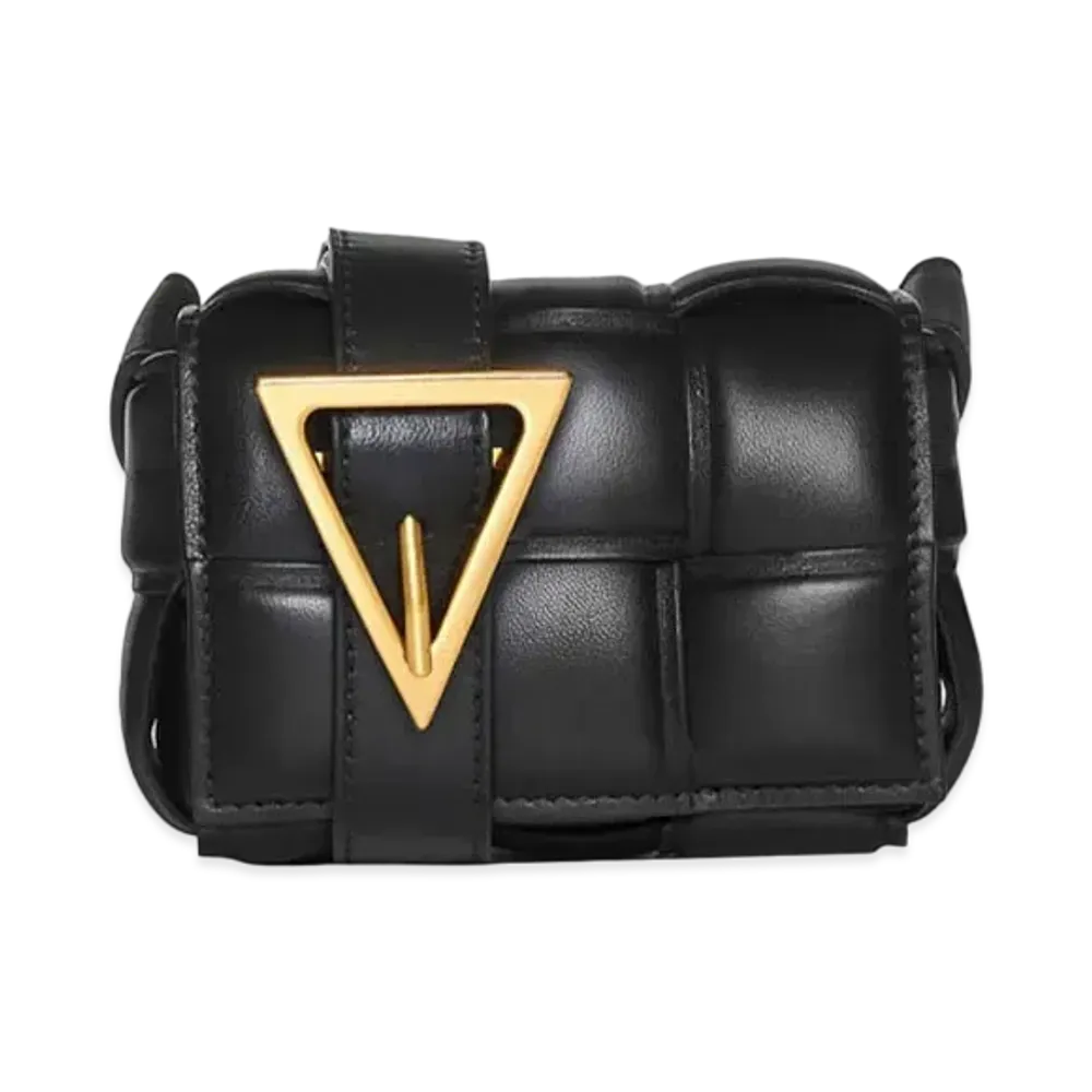 Bottega Veneta Candy Cassette Padded Leather Shoulder Bag "Black"