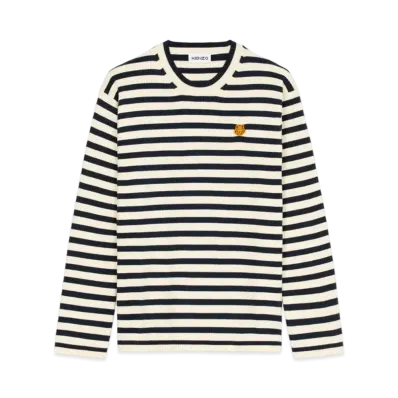 KENZO Border Sweater Tiger Crest "Cream"