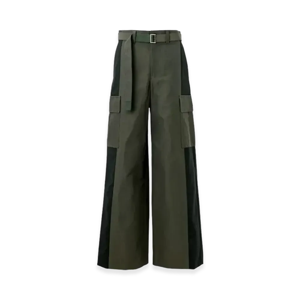 sacai Grosgrain x Suiting Pants "Khaki/Black"