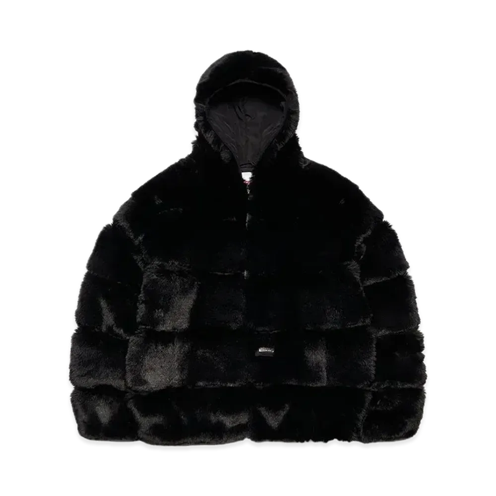 Supreme x WTAPS Faux Fur Hooded Jacket "Black"
