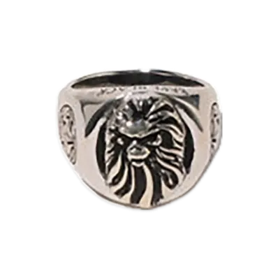 A BATHING APE Mad Face Clear Ring "Silver"