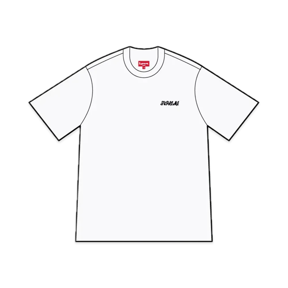 Supreme Washed Script S/S Top "White"