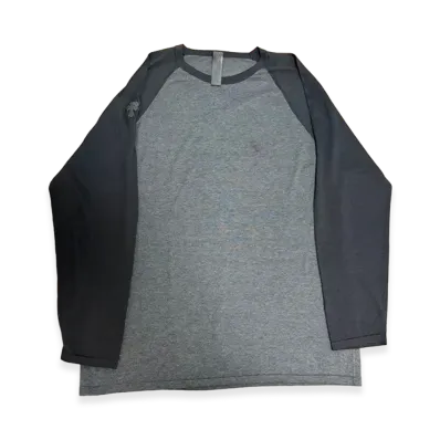 Chrome Hearts Embroidered CH Logo Cross Patch Raglan L/S T-Shirt "Black/Gray"