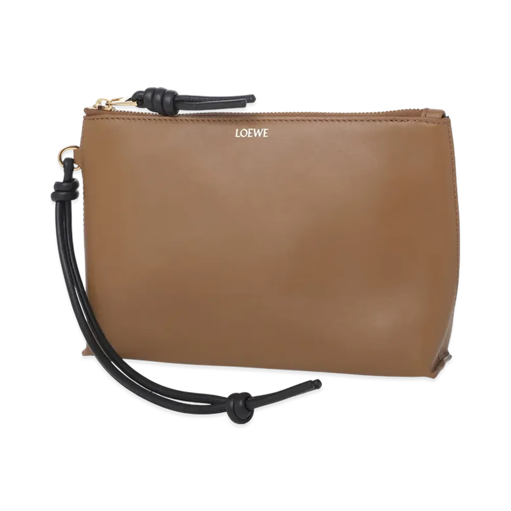 LOEWE Knot T Pouch "Oak/Black"