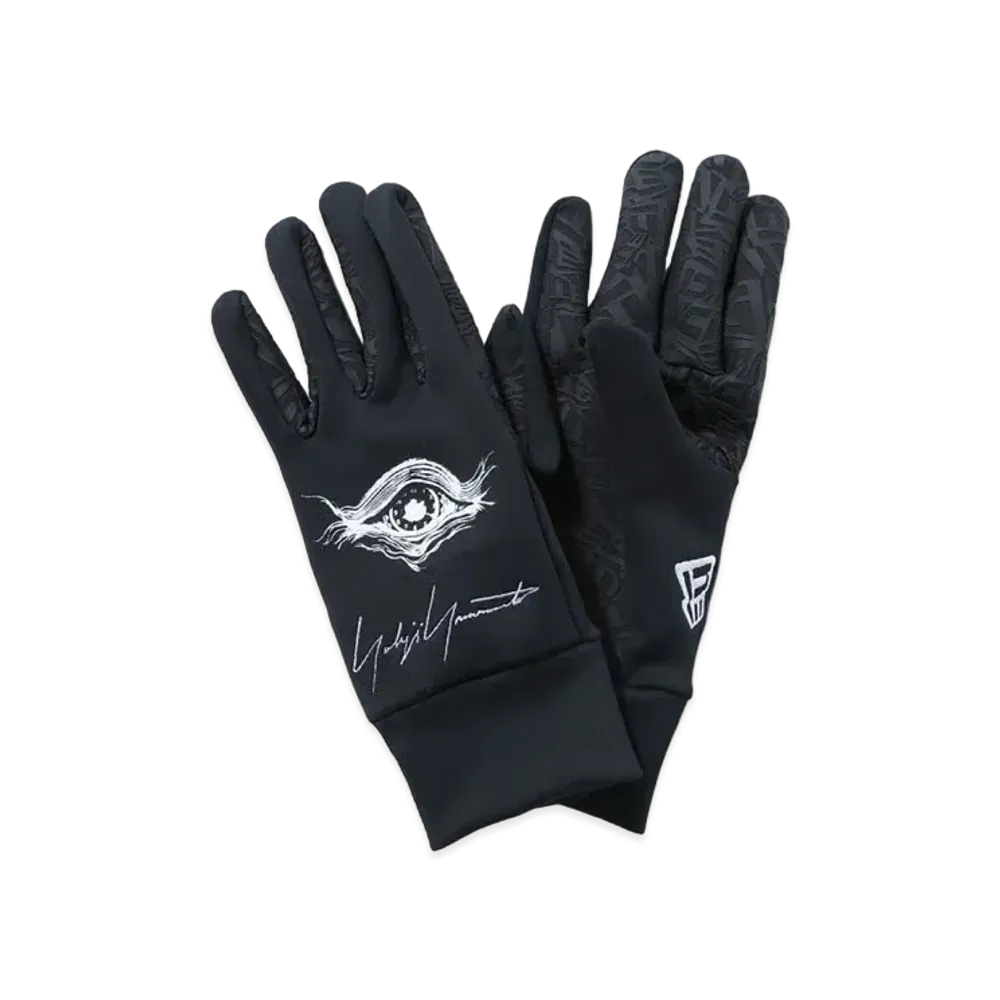 Yohji Yamamoto Pour Homme NEW ERA FLEECE WARMER GLOVE YY EYE PRINT "Black"