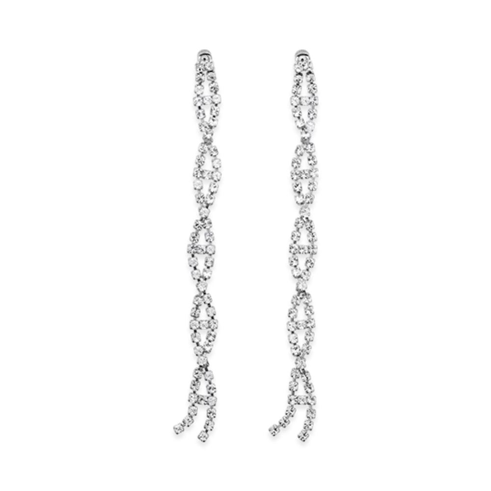BALENCIAGA Riviera Earrings "Shiny Silver"