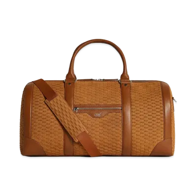 Kith Monogram Suede Traveler K55 Duffle Bag "Argil"