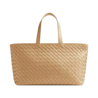 Bottega Veneta Intrecciato Tote Bag "Almond"