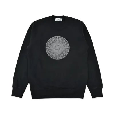 Stone Island Big Logo Embroidered Sweatshirt "Black" 791566559