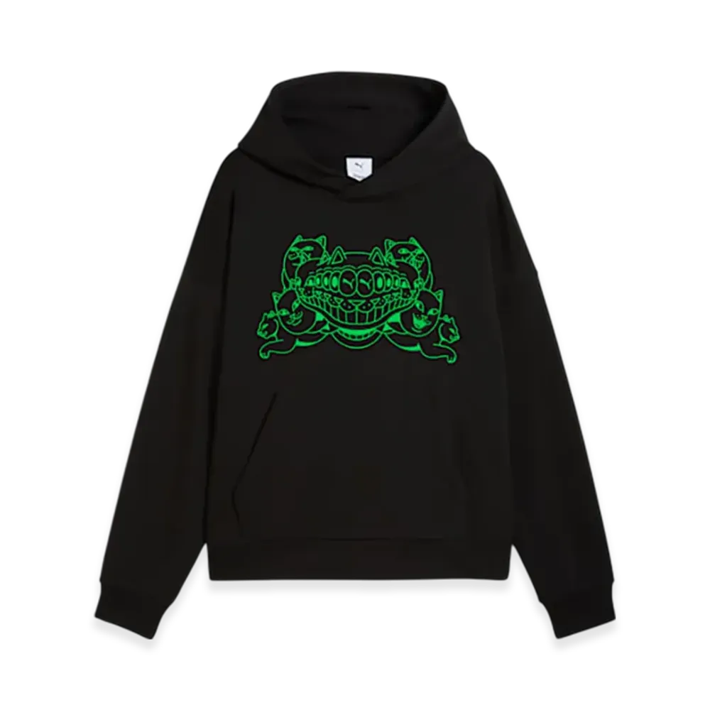 PUMA x RIPNDIP Unisex Boxy Graphic Hoodie "PUMA Black"
