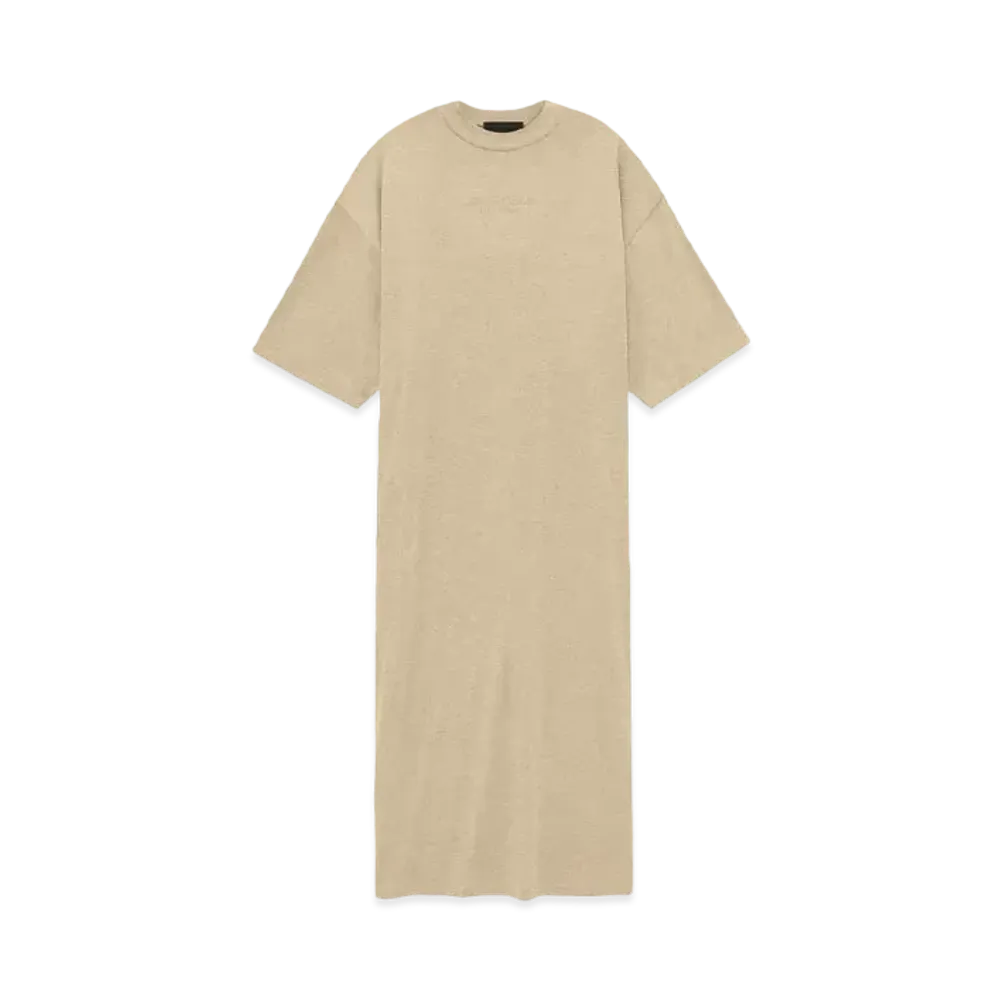 FEAR OF GOD ESSENTIALS Women's 3/4 Sleeve Dress "Gold Heather"