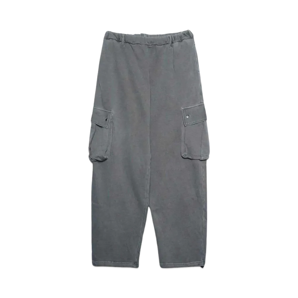 BALLSY.BROTHERS Washed loose cargo sweatpants "Charcoal Gray"