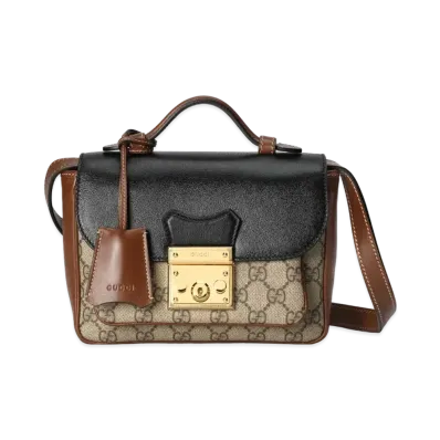 GUCCI Padlock Mini Bag "GG Supreme Canvas"
