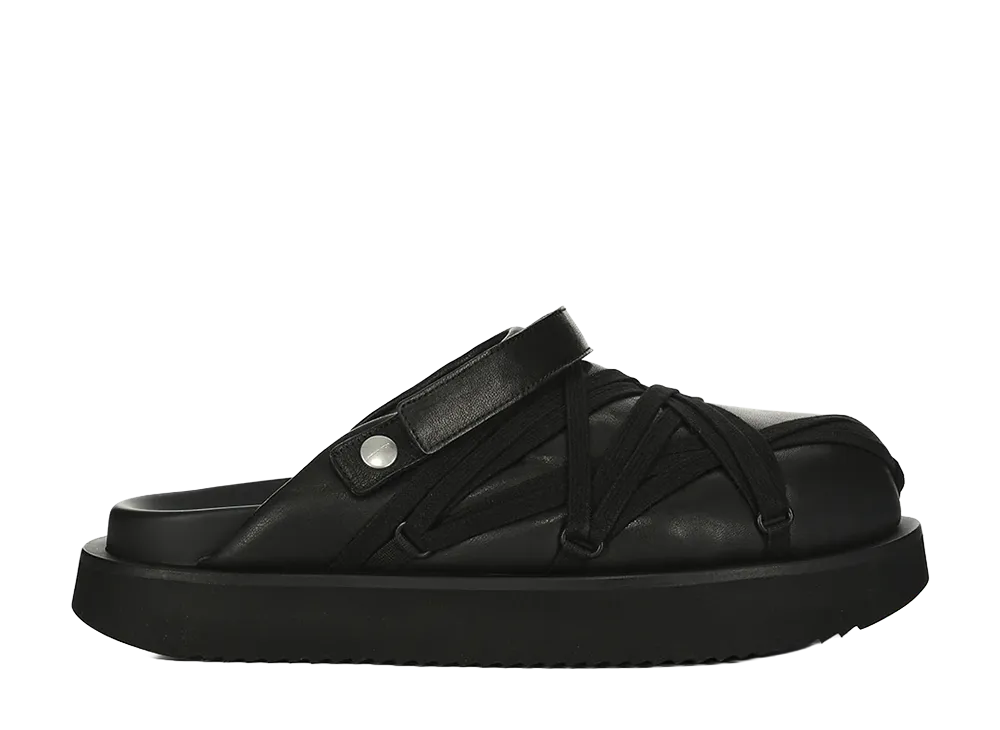 Rick Owens FW26 Tower Padded Megalace Platform Washed Lamb "Black"