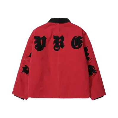 Supreme Old English Canvas Work Jacket "Red"