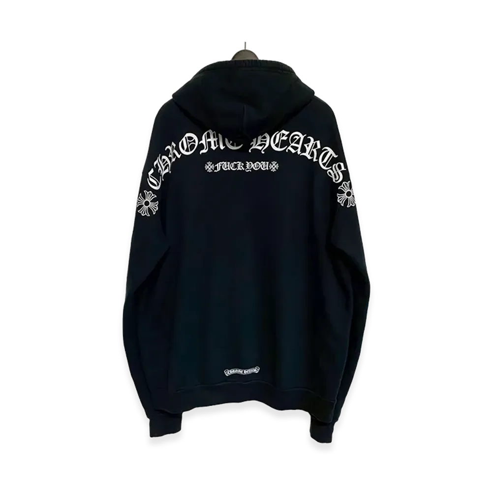 Chrome Hearts Fuck You Arch Logo Zip Up Hoodie "Black"