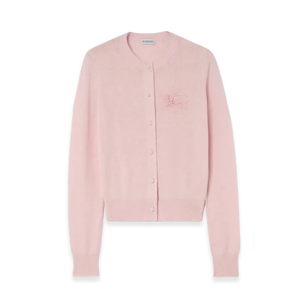Burberry Women's EKD Cotton Wool Cardigan "Mallow Pink"