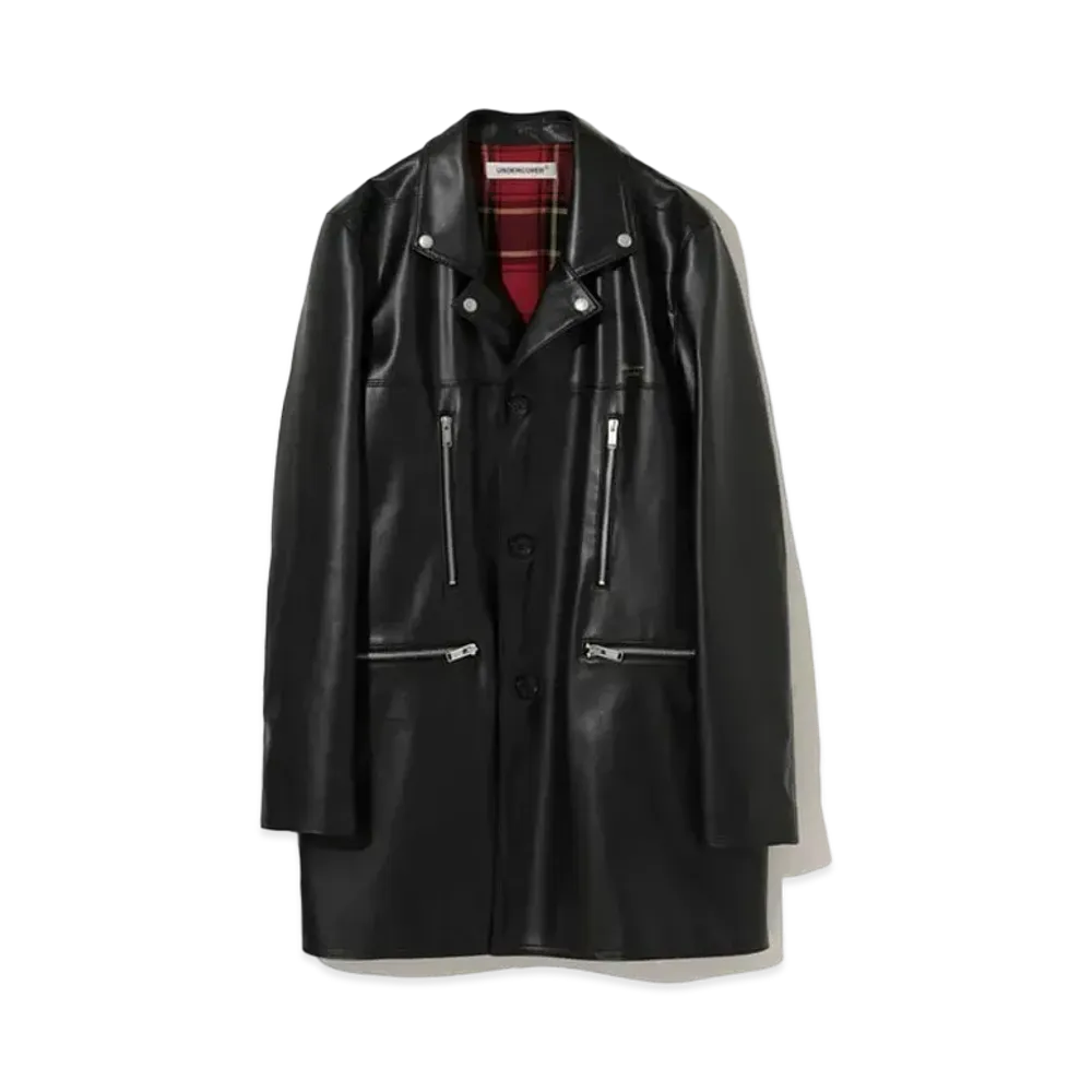 UNDERCOVER Synthetic Leather Half Coat "Black"