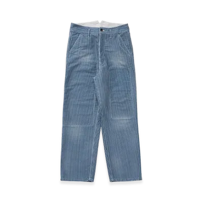 visvim Pastoral Pants Stripes Moleskin Dmgd "Blue"