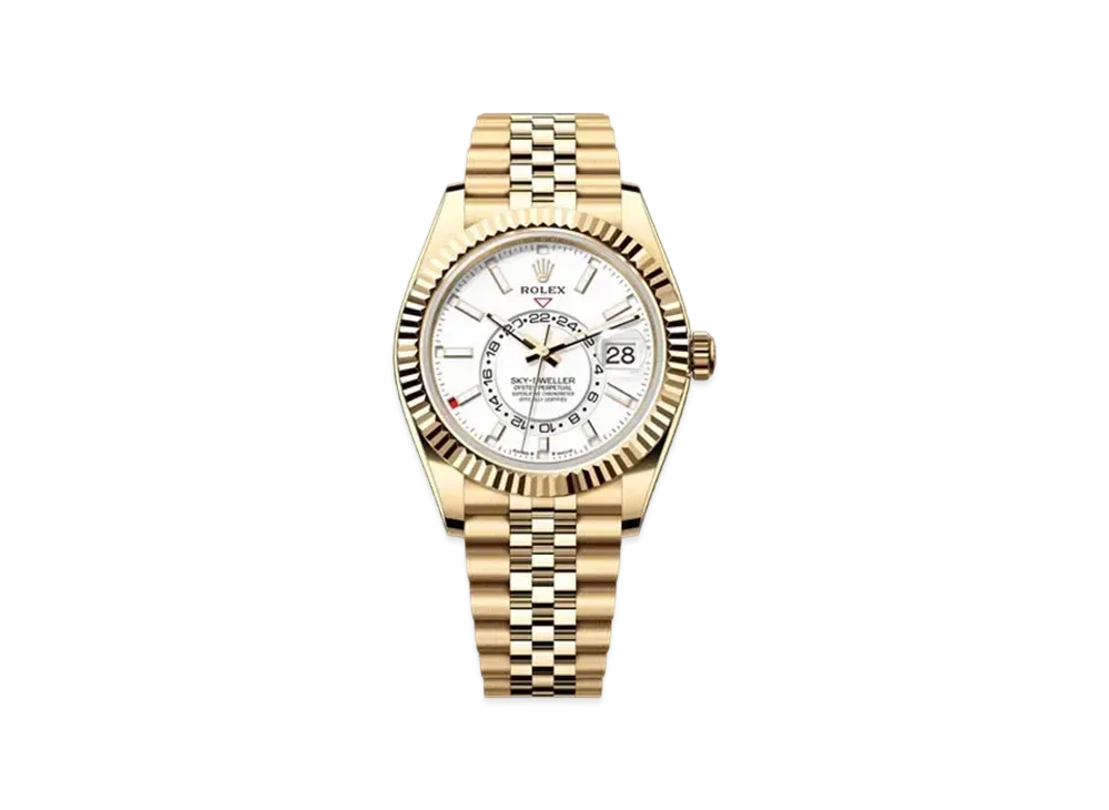 ROLEX Sky-Dweller 42mm Oyster Perpetual "Yellow Gold/White" 336938